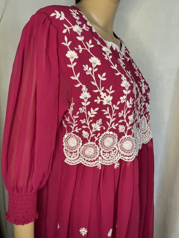 Anarkali suit with puff sleeves