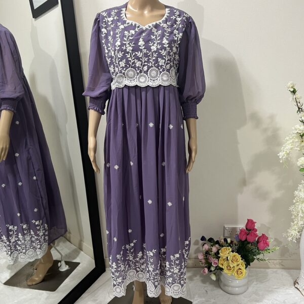 Purple Anarkali Dress
