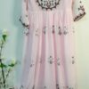 Pink Hand Embroidery Anarkali Frock Suit