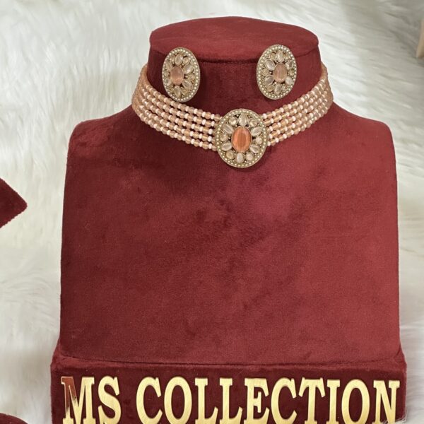 Peach Traditional Princess Choker Necklace Sets