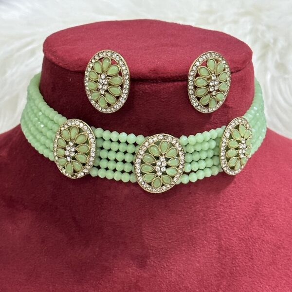 Light green Indian Handmade Choker Necklace