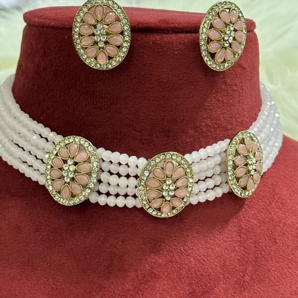 Light Pink Indian Handmade Choker Necklace