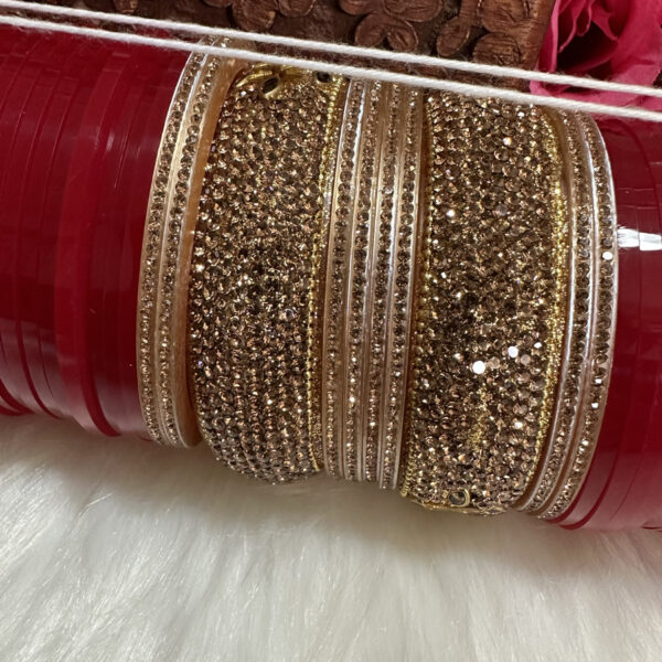 Bridal red wedding chura set