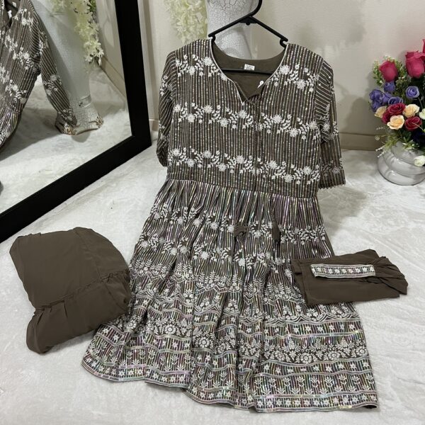 Double Layer Sharara Dress