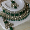 Green Polki Necklace Set