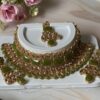 Green Polki Necklace Set