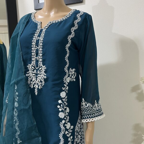 Teal Blue Pakistani Outfit