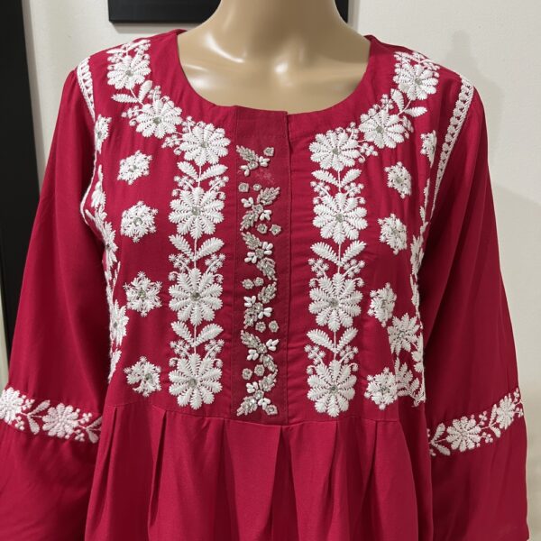 Nyra Magenta Embroidered Suit