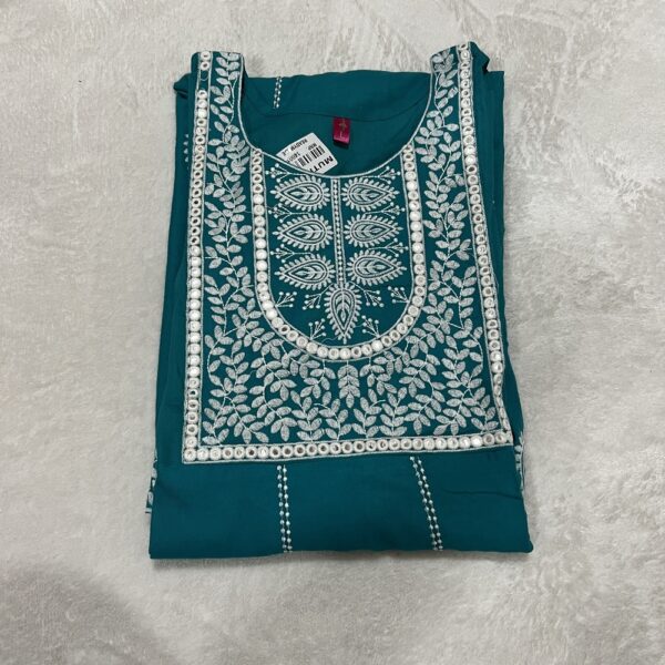 Teal Blue Anarkali Frock Suit