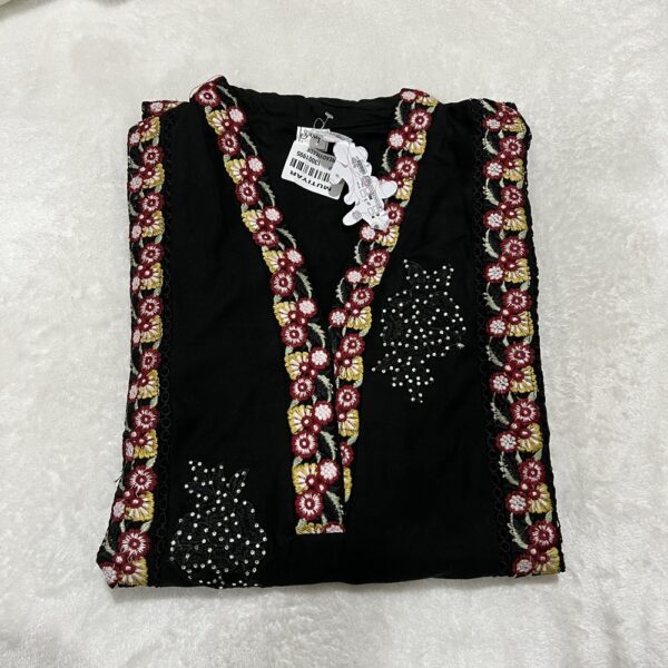 Pure Silk Emboidered Front Panel Outfit