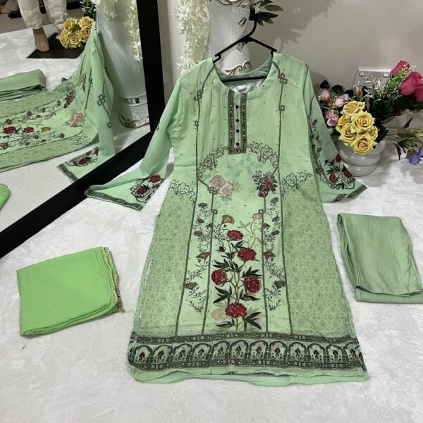 Beautiful Pakistani Light Green Outfit