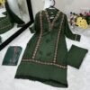Emboidered Front Panel Pure Silk Outfit