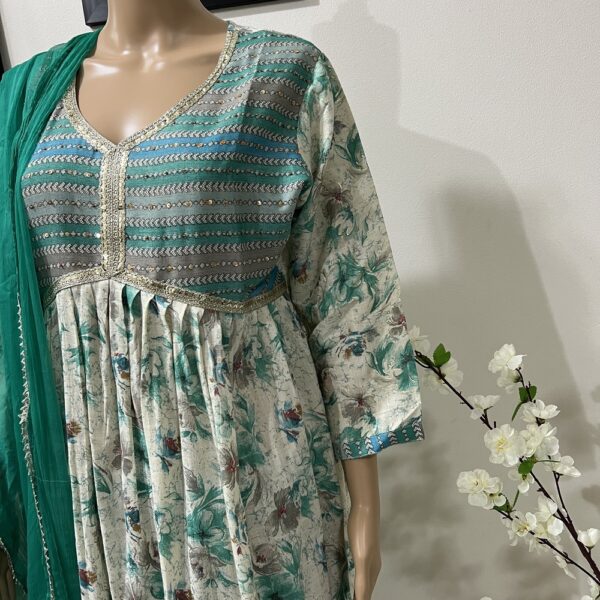 Alia Cut Green Cotton Outfit Collection