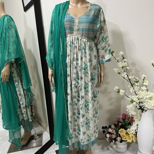 Designer Alia Cut Printed Suit