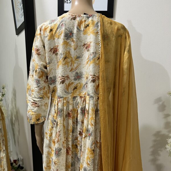 Designer Alia Cut Mustard Suit With Palazzo