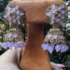 Purple Oxidised Earrings