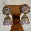 Purple Oxidised Indian Earring